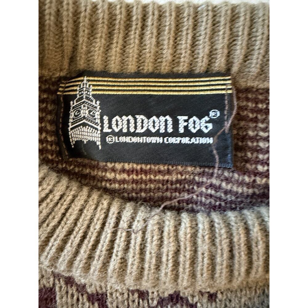 London Fog vintage 80-90s sweater Fall leaves Crew Neck sz M? See measurements - Picture 3 of 7